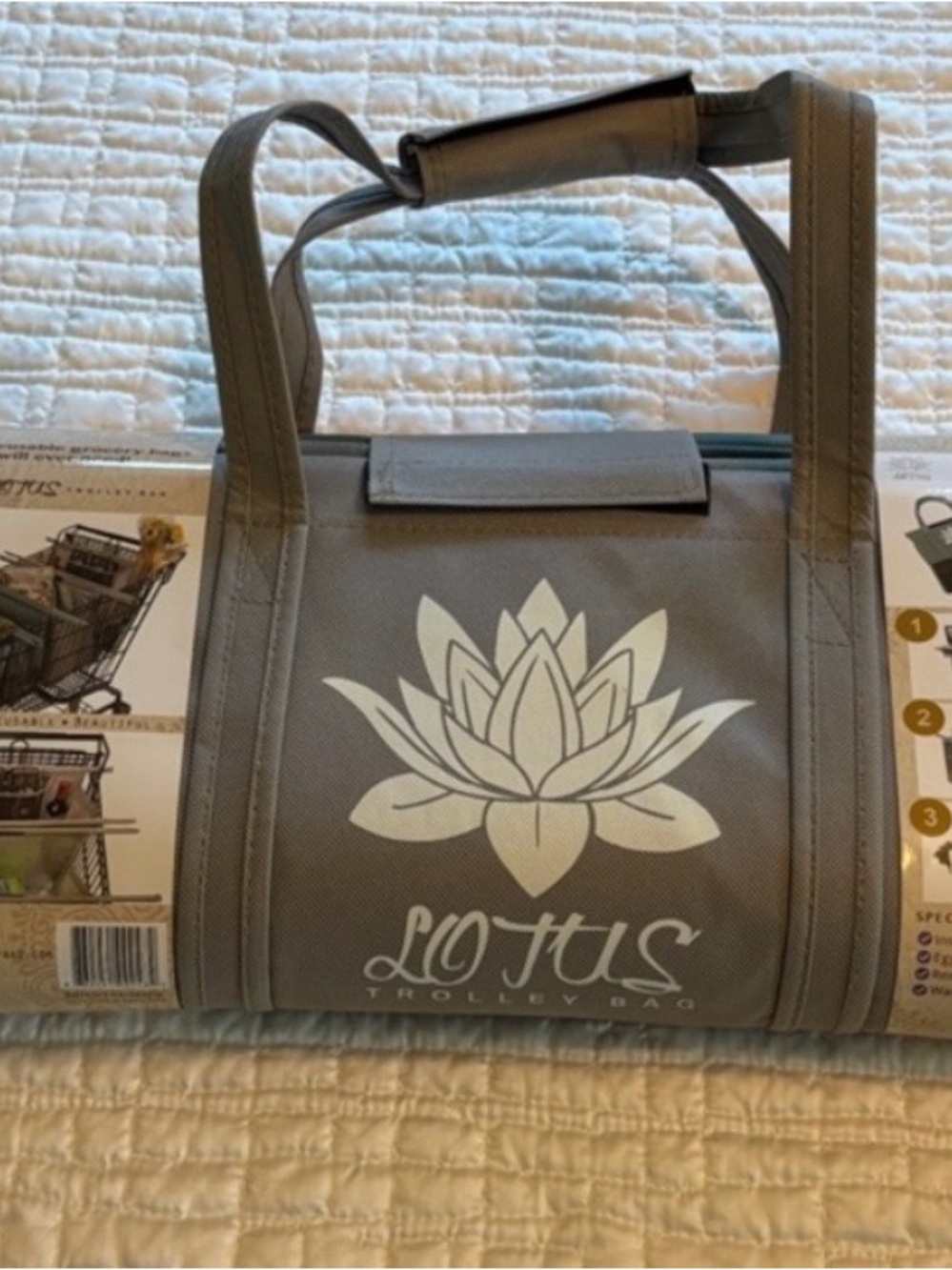 LOTUS Trolley / Grocery Cart Bag - Durable Foldable Organizer